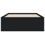 vidaXL Cadre de lit avec tiroirs sans matelas noir 75x190 cm