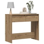 vidaXL Table console chêne artisanal 89x41x76 5 cm bois d'ingénierie