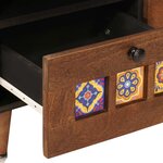 vidaXL Table basse Marron 80 x 54 x 40 cm Bois de mangue massif