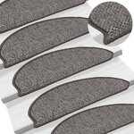 vidaXL Tapis d'escalier autocollants aspect sisal 15 Pièces 65x21x4 cm