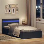 vidaXL Cadre de lit à rangement hydraulique sans matelas 100x200 cm