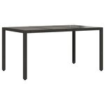 vidaXL Ensemble de bistro de jardin 7 Pièces coussins noir poly rotin