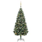 vidaXL Arbre de Noël artificiel pré-éclairé et boules 180 cm