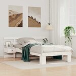 vidaXL Cadre de lit Blanc 90 x 190 cm Bois massif en pin