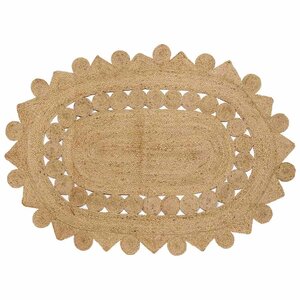 vidaXL Tapis Beige 122 x 183 cm Jute