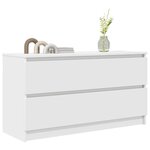 vidaXL Meuble TV blanc 100x35x54 cm bois d'ingénierie
