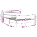 vidaXL Cadre de lit et tête de lit cire marron 160x200 cm bois de pin