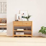 vidaXL Table console avec tiroir Drammen Chêne 89.5 x 37 x 73 cm