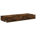 vidaXL Meubles TV avec lumières LED 2 Pièces chêne fumé 60x35x15 5 cm