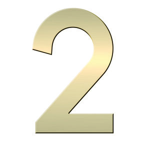 N° 2 en Laiton adhésif puissant 50 mm x 2 mm
