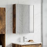 vidaXL Armoire Miroir de Salle de Bain Chêne fumé 33 x 11 5 x 50 cm
