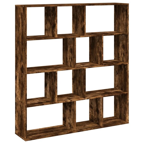 vidaXL Bibliothèque chêne fumé 132x29x141 5 cm bois d'ingénierie