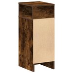 vidaXL Table de chevet avec tiroir chêne fumé 25x31x66 cm