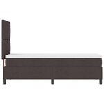 vidaXL Lit à ressorts avec matelas Marron foncé 80 x 200 cm tissu