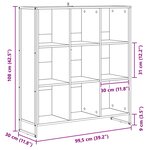 vidaXL Bibliothèque Gris Sonoma 99 5 x 30 x 108 5 cm Bois d'ingénierie