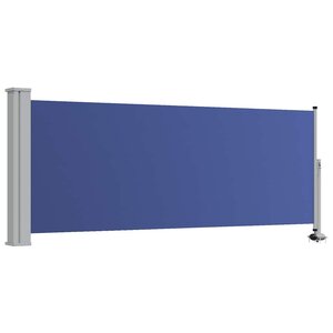 vidaXL Auvent latéral rétractable de patio 100x300 cm Bleu