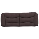 vidaXL Coussin de tête de lit marron foncé 140 cm tissu