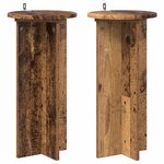 vidaXL Support de Plante 2 Pièces Bois ancien 29 5 x 29 5 x 60 cm