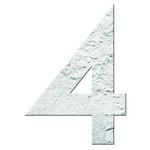 Numéro 4- Numéro adhésif pour boîtes aux lettres- Pierre véritable 50 mm Albatre