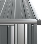 Vidaxl abri de jardin gris 118 5x97x209 5 cm acier galvanisé