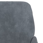 vidaXL Fauteuil Gris foncé 62x79x79 cm Velours