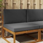 vidaXL Coussin de canapé d'extérieur 2 Pièces Anthracite Polyester