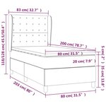 vidaXL Sommier à lattes de lit avec matelas Taupe 80x200 cm Tissu
