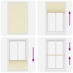 vidaXL Store plissé crème 115x200cm largeur du tissu 114 4cm polyester