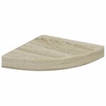 vidaXL Étagères d'angle flottantes 2 Pièces chêne 25x25x3 8 cm MDF