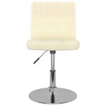 vidaXL Chaises pivotantes à manger lot de 2 crème tissu