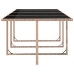 vidaXL Ensemble à manger d’extérieur et coussins 13 Pièces Résine tressée