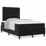 Lit Box Spring vidaXL avec Matelas Noir Petit Double Velours