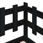 vidaXL Lit de jour Noir 90x190 cm Bois de pin massif