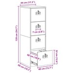 vidaXL Cabinet de Dossier 2 Pièces Vert olive 44 x 50 x 106.5 cm
