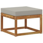 vidaXL Ensemble de canapés d'extérieur 9 pc Naturel et gris clair