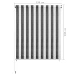 Vidaxl store roulant d'extérieur 220x140cm rayures anthracite et blanc