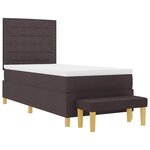 vidaXL Lit à ressorts avec matelas Marron foncé 80 x 200 cm tissu