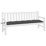 vidaXL Coussin de banc de jardin anthracite 180x50x7 cm tissu oxford
