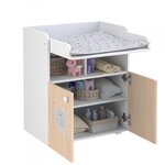 Commode à langer POLSKA TEDDY BLANC-NATUREL
