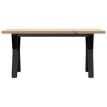 vidaXL Table basse cadre en Y 100x50x45 5 cm bois de pin massif acier