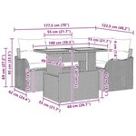 Ensemble de Canapé de Jardin 5 pièces avec Coussins en Poly Rattan Noir
