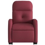 vidaXL Fauteuil inclinable électrique rouge bordeaux tissu