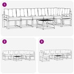 vidaXL Ensemble de canapés d'extérieur 7 pc Blanc et crème
