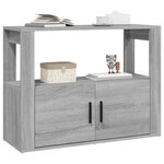 vidaXL Buffet Sonoma gris 80x30x60 cm Bois d'ingénierie