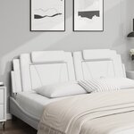 vidaXL Coussin de tête de lit Viana blanc 180 cm similicuir