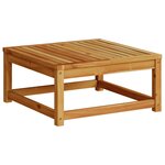 vidaXL Table de jardin 63x63x30 cm bois d'acacia solide
