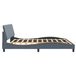 vidaXL Cadre de lit avec lumières LED gris foncé 200x200 cm velours
