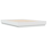 vidaXL Cadre de lit avec lumières LED blanc 150x200 cm