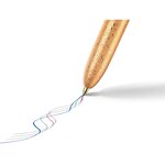 Stylo-bille bic 4 couleurs festif retractable rechargeable pointe moyenne corps blanc/doré BIC