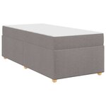 vidaXL Cadre de lit avec matelas Taupe 90 x 190 cm Ressorts ensachés